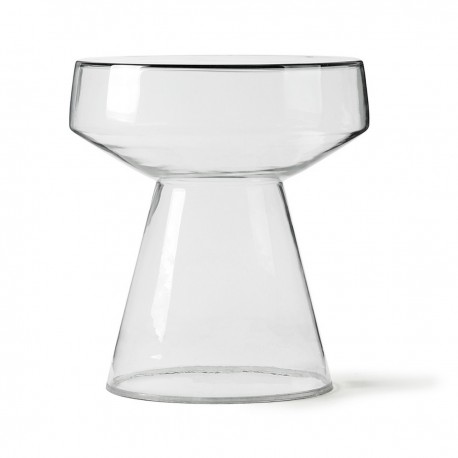 table basse d appoint ronde verre transparent hk living