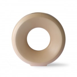 Vase cercle design grès HK Living beige