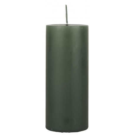 bougie cylindre vert fonce longue duree 15 cm ib laursen