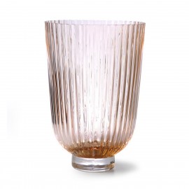 Vase verre nervuré style classique HK Living