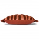 Coussin chic motif tigre franges HK Living rouge