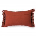 Coussin chic motif tigre franges HK Living rouge