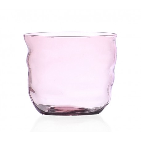 Verre soufflé déformé Ichendorf Milano Poseidon rose