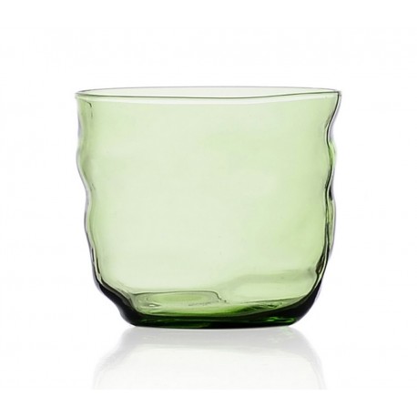 Verre déformé soufflé Ichendorf Milano Poseidon vert