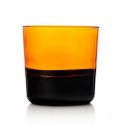 Verre soufflé bicolore Ichendorf Milano Light ambre noir