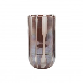 house doctor vase style chic verre bicolore brun bai