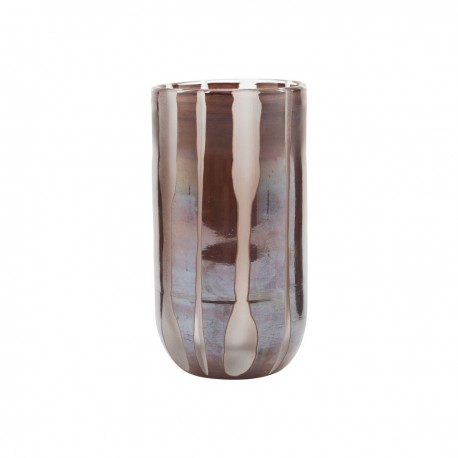 Vase style chic verre bicolore House Doctor Bai brun