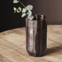 house doctor vase style chic verre bicolore brun bai