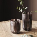 house doctor vase style chic verre bicolore brun bai