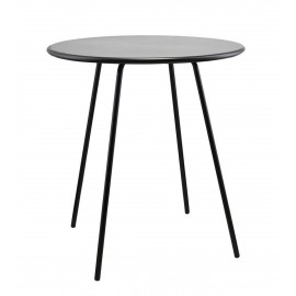 house doctor table d appoint ronde simple epure metal noir pi
