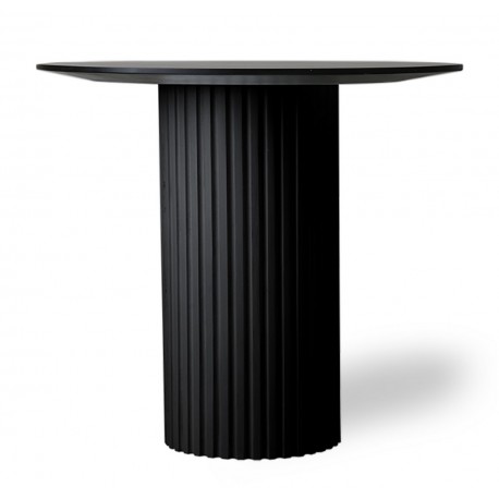 Table d'appoint design ronde bois HK Living Pillar noir