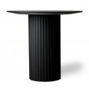 Table d'appoint design ronde bois HK Living Pillar noir