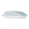 hk living coussin rectangulaire raye velours bleu clair