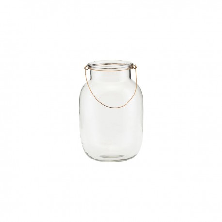 house doctor adena vase lanterne bocal verre poignee fil de fer laiton
