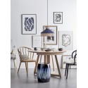 bloomingville bout de canape tabouret gres ceramique bleu ana