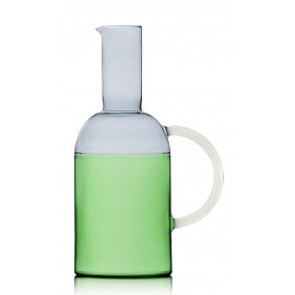 Carafe verre soufflé Ichendorf Tequila Sunrise vert gris