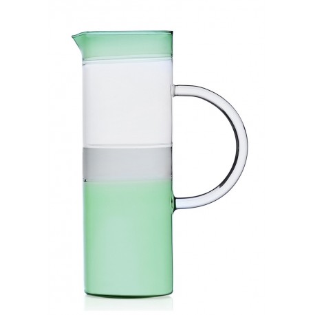 Carafe verre soufflé bicolore Ichendorf Milano Tequila vert gris