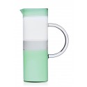 ichendorf milano carafe verre souffle cylindre bicolore vert gris tequila