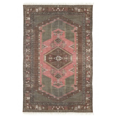 Tapis style orient coton imprimé délavé vintage HK Living