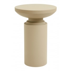 Bout de canapé chic métal Nordal Victoria beige