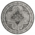 nordal tapis rond style classique vintage gris tissage jacquard 240 cm