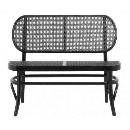 Banquette cannage rotin classique Nordal Wicky noir