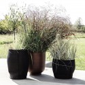 Cache-pot jute design contemporain House Doctor Drum noir