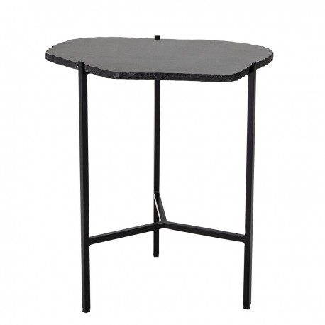 bloomingville table gueridon bout de nanape marbre brut noir svea