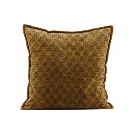 Housse de coussin imprimée velours House Doctor Velv jaune