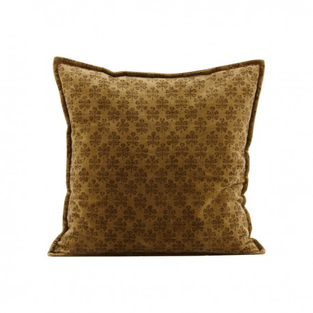 Housse de coussin imprimée velours House Doctor Velv jaune