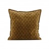house doctor coussin carre imprime velours jaune moutarde velv
