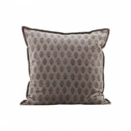 Housse de coussin velours imprimé House Doctor Velv gris