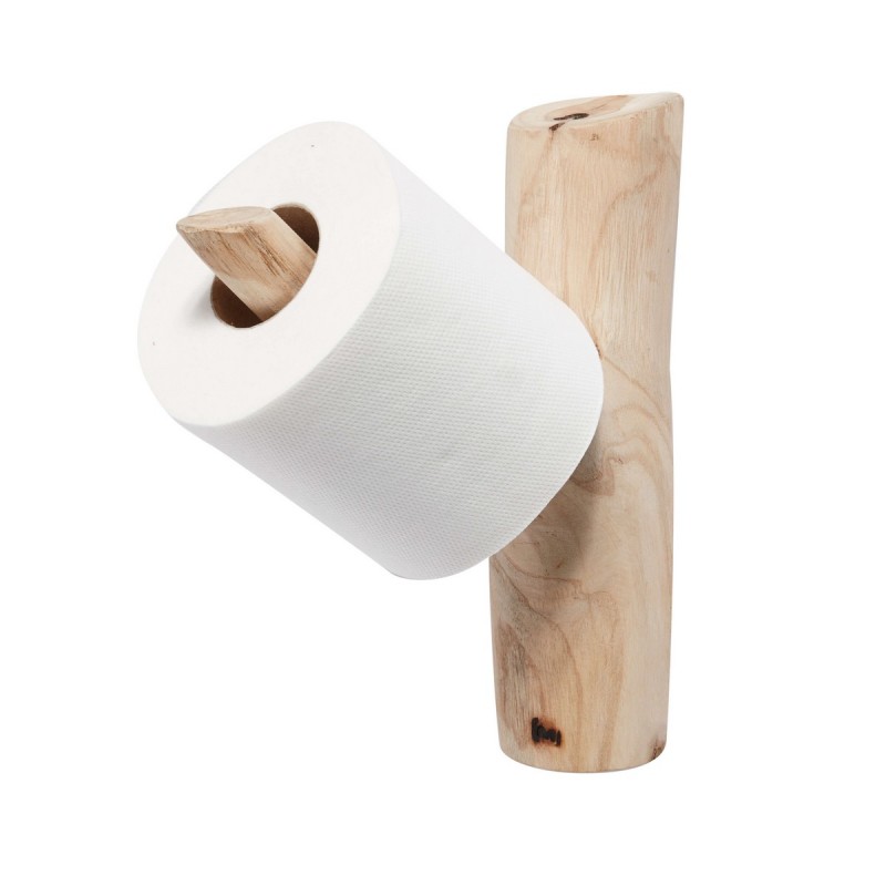 Support rouleaux papier toilette en bois, MACREADECO