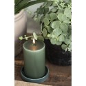 ib laursen bougie longue duree cylindre vert fonce h 10 cm