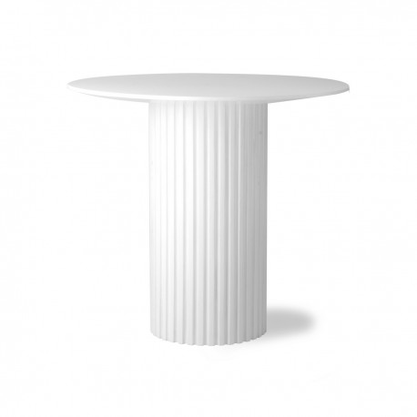 hk living pillar table d appoint ronde blanche bois classique chic