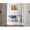 hk living pillar table d appoint ronde blanche bois classique chic