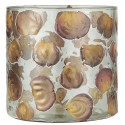 porte bougie photophore verre petales de fleurs brun marron ib laursen