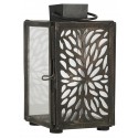 ib laursen petite lanterne decorative metal ajoure noir vintage verre