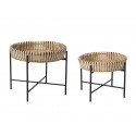 table d appoint ronde bambou style boheme set de 2 bloomingville