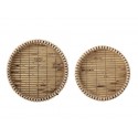 table d appoint ronde bambou style boheme set de 2 bloomingville