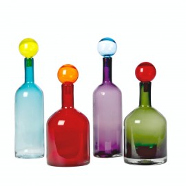 pols potten carafes bubbles and bottles set de 4 multicolore