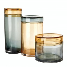 Bocal cuisine verre soufflé Pols Potten Caps and Jars set de 3