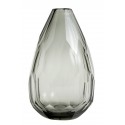 vase verre taille fume gris style classique chic nordal