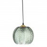 bloomingville suspension verre strié vert style art deco vintage