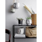 bloomingville cache pot rustique gres blanc bleu