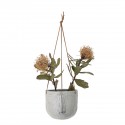 bloomingville cache pot suspendu forme de visage gres gris