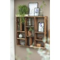 etagere murale carree multi niches bois recycle campagne ib laursen