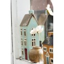 petite maison photophore ceramique bleu coloree ib laursen
