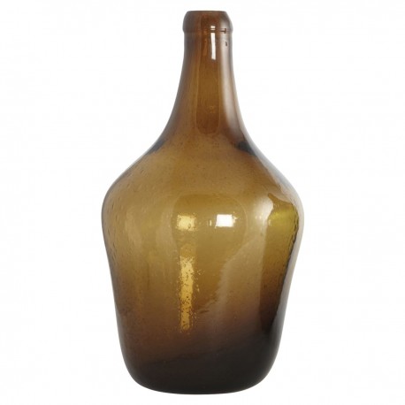 Vase dame-jeanne verre soufflé House Doctor Rec marron