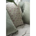 taie d oreiller coton imprime vintage fleurs vert rouge ib laursen